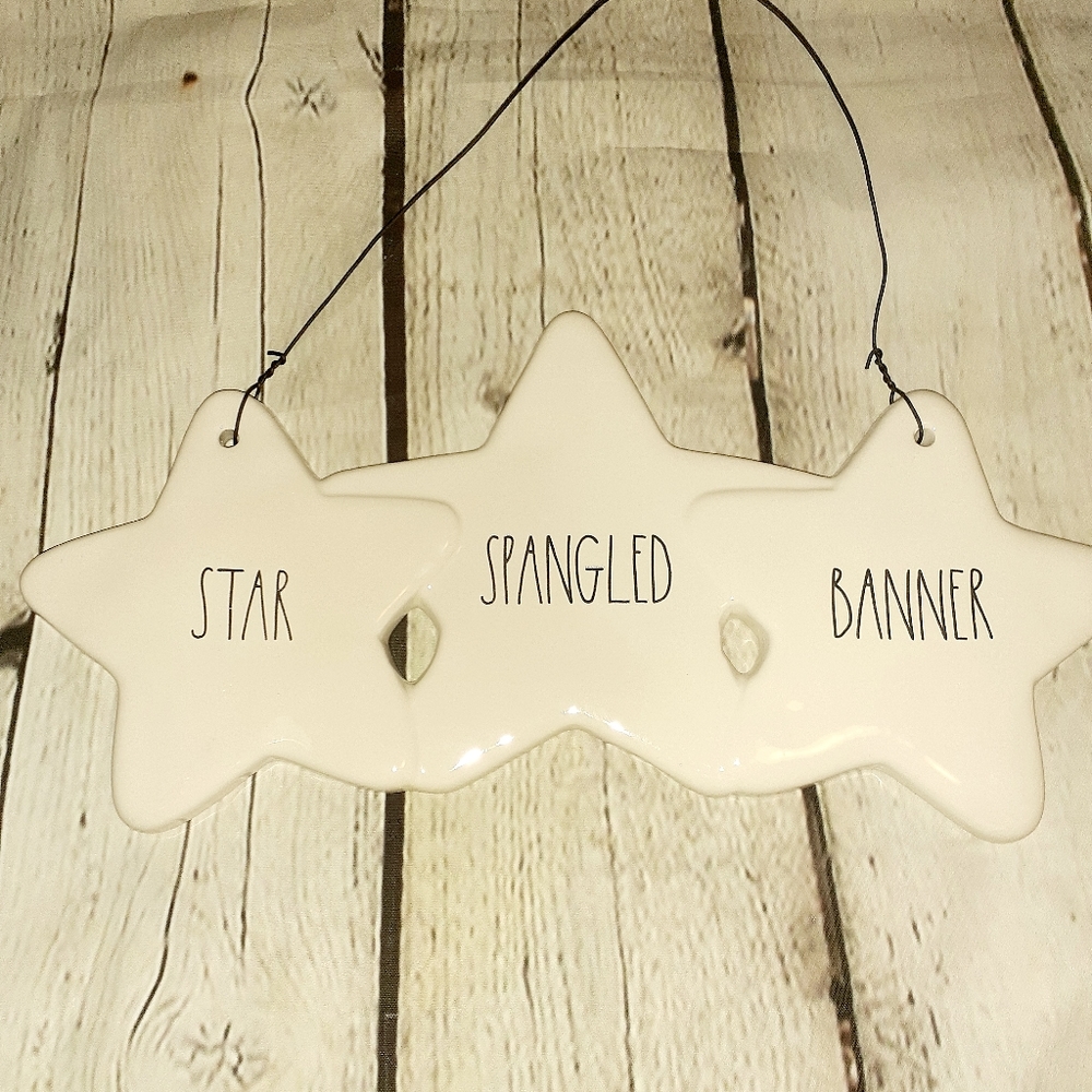 Rae Dunn Ceramic Wall Decor Star Spangled Banner